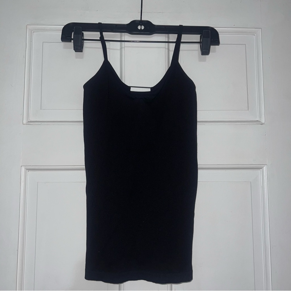 Free People Intimately Black Tank Top With Metal Detail Size M/L